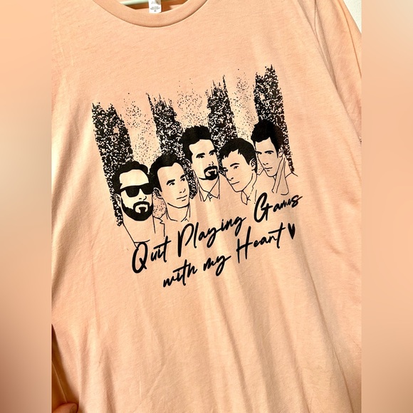 5/$20 NWOT xl "Quit playing games with my heart " Backstreet Boys Tshirt - Picture 3 of 4
